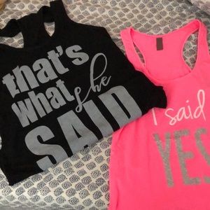 Racer back bachelorette tanks